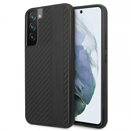Original AMG Case Carbon Stripe&Embossed AMHCS22MBLSCA for Samsung Galaxy S22 Plus Black