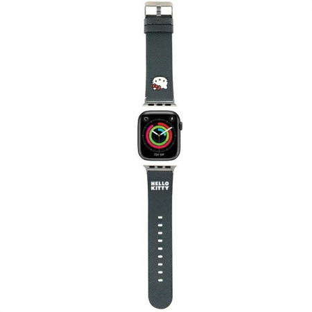 Original Strap HELLO KITTY strap Kitty Head HKAWMPGKHK pentru Apple Watch 38/40/41mm Negru