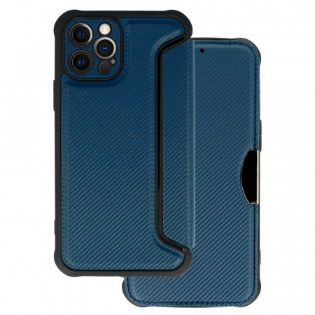 Razor Carbon Book Carcasa pentru Iphone 12 Pro navy