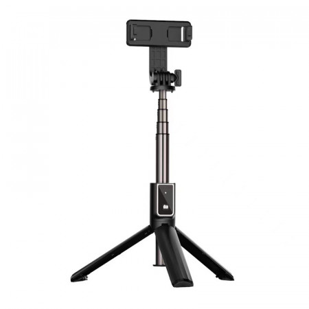 Selfie Stick MINI - with detachable Albastrutooth remote control and tripod - P40L Negru