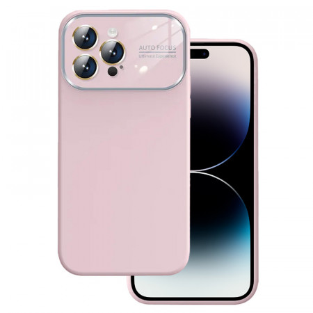 Soft Silicone Lens Carcasa pentru Iphone 13 Pro Max light Roz