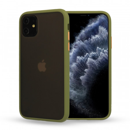 Vennus Color Button Bumper pentru Xiaomi Mi 10/Mi 10 Pro Olive
