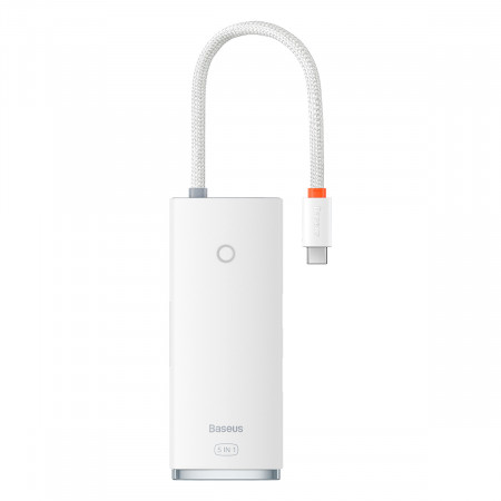 Baseus Adapter HUB - Type C to 3xUSB3.0 + Type C + HDMI 4K - PD 100W (WKQX040002) white