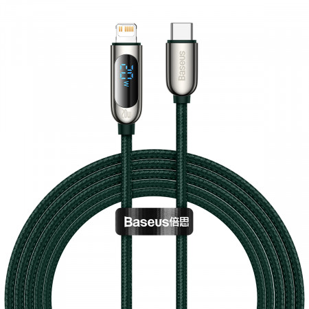 Baseus Cablu Display - Tip C to Lightning - PD 20W 2A 2 metri (CATLSK-A06) green