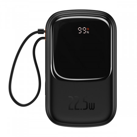 Baseus Power Bank 20000mAh Qpow Pro - USB + Type C - PD 22,5W with Type C Cablu (PPQD060301) Negru