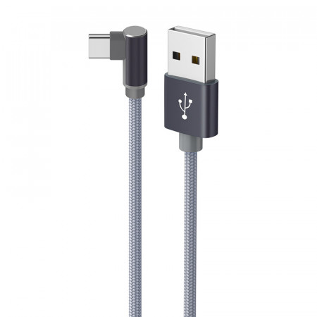 Borofone Cable BX26 Express - USB to Type C - angled 3A 1 metre grey
