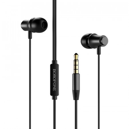 Borofone Casti BM29 Gratified cu microfon negru