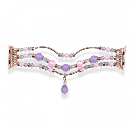 Bracelet loop pentru Apple Watch 38/40/41 design 4 Auriu-purple