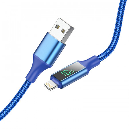 Cablu Borofone BU32 Exclusive - USB to Lightning - 2,4A 1,2 metres Albastru