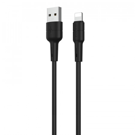 Cablu Borofone BX30 Silicone - USB to Lightning - 2,4A 1 metre Negru