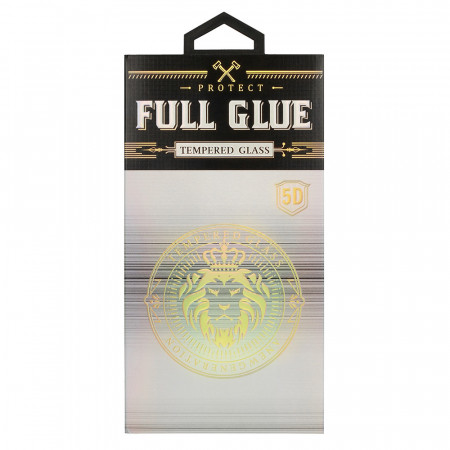 Folie Sticla TempeRosu HARD Full Glue 5D pentru IPHONE 14 PRO MAX Negru