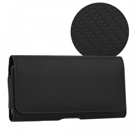 HIT Belt Holster (SIZE XL) for Iphone 15 Pro Max/Samsung A54 5G/A52/S24 Plus/S20 FE design 3 black (167x83mm)