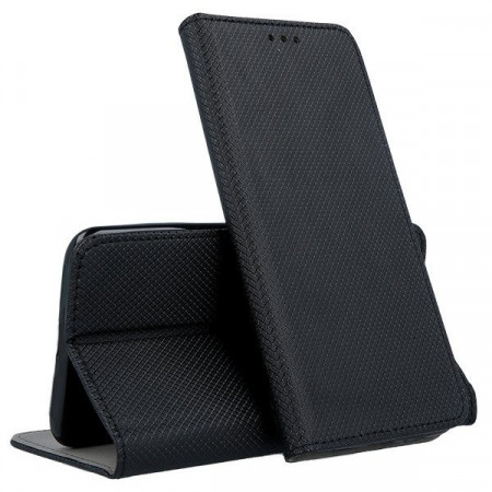Husa Huawei P40 LITE E | Y7p - Flip Book Textile cu Magnet Smart - Negru