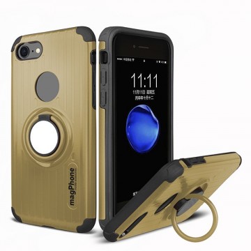Husa iPhone 7 | 8 | SE (2020) magPhone Antisoc Auriu Cu Inel Rotativ