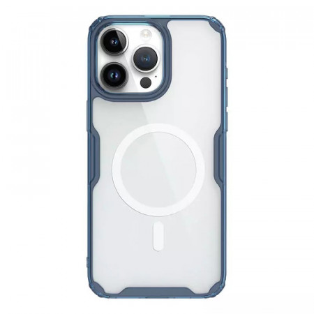 Husa NillkinNature Pro Magnetic TPU Carcasa pentru Iphone 14 Pro Max transparenta-Albastru