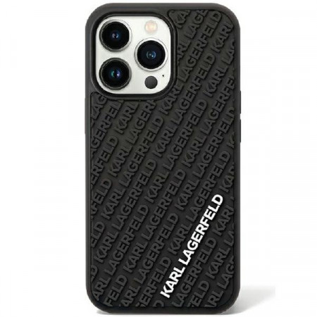 Husa Originala Pouch KARL LAGERFELD 3D Rubber Multi Logo KLHCN613DMKRLK pentru Iphone 11/ Xr Negru