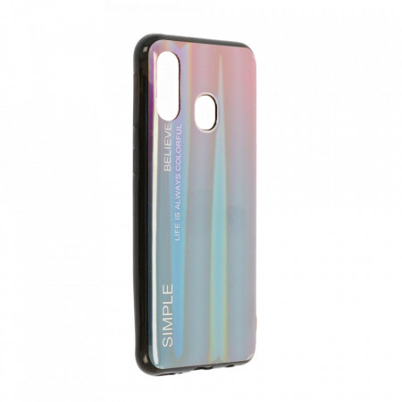 Husa Samsung Galaxy A40 - Husa Gradient Aurora Colorful - Dark Pink