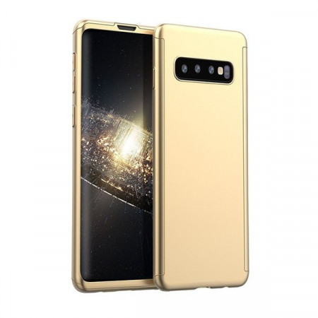 Husa Samsung Galaxy S10e Gold 360° Matte Premium Ultra Slim cu Folie de Sticla