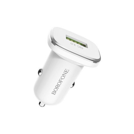 Incarcator Auto Borofone BZ12A Lasting Power - USB - QC 3.0 18W 3A white