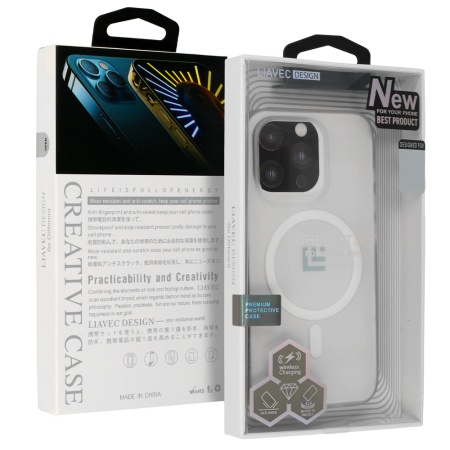 Liavec Warframe Magsafe Series Case for Iphone 15 Pro Max white