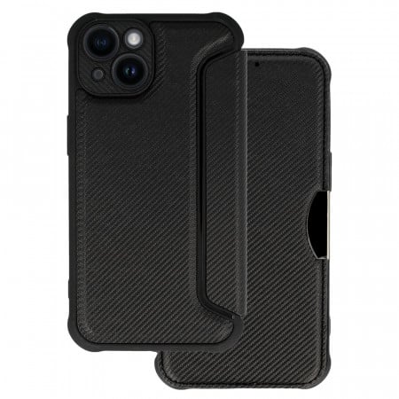Razor Carbon Book Carcasa pentru Iphone 14 Plus Negru