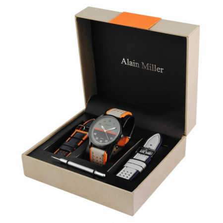 Set cadou, ceas barbatesc si curele de schimb, Alain Miller, PM2900162-0043