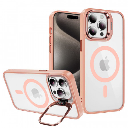 Tel Protect Kickstand Magsafe Case for Iphone 15 Pro Max light pink