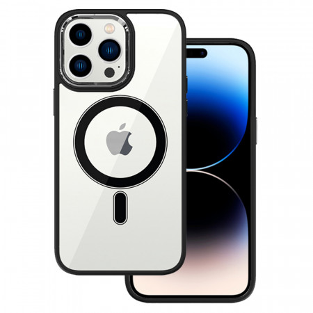 Tel Protect Magnetic Clear Case for Iphone 15 Pro Max Black