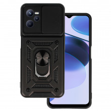 Carcasa Slide Camera Armor pentru Realme C35 Negru