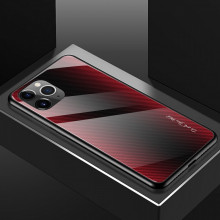 Husa iPhone 11 PRO MAX - Husa Pro Shield Glass Rosu cu Efect Gradient
