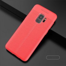 Husa Samsung Galaxy S9 Rosie din TPU cu Design de Tip Piele