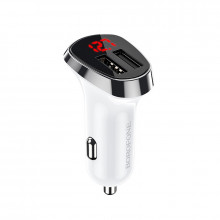 Incarcator Auto Borofone BZ15 Auspicious - 2xUSB - 2,4A white