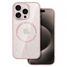 Husa Glitter Magsafe pentru Iphone 13 Pro pink clear