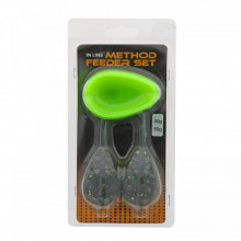 Set Method Feeder 2 greutati 30g+50g+ incarcator silicon fluorescent, pescuit la feedder si lanseta