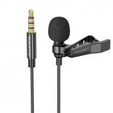 Borofone Lavalier microphone BFK11 Elegant jack 3,5mm Negru