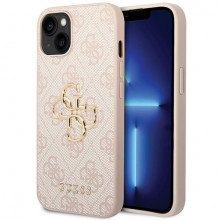 Carcasa Originala Guess 4G Big Metal Logo GUHCP15M4GMGPI pentru Iphone 15 Plus Roz