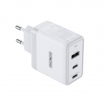 Dux Ducis Duzzona Incarcator Priza T1 GaN - USB + 2xType C - PD 65W white