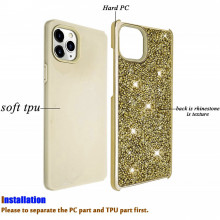 Husa iPhone 11 PRO - Husa Luxury Glitter Diamond Gold