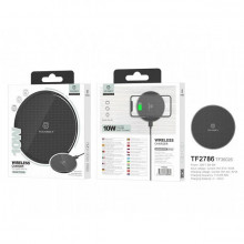 Încărcător wireless din aliaj de 10W negru, PMTF360263