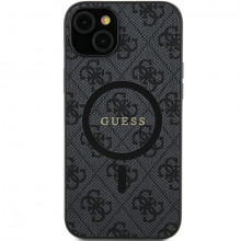 Original Husa GUESS - hardcase 4G Collection Leather Metal Logo MagSafe GUHMS24MG4GFRK pentru Samsung Galaxy S24 Plus Black