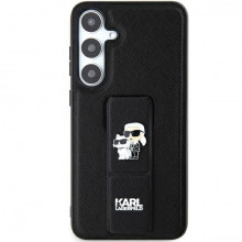 Original Pouch KARL LAGERFELD hardcase Gripstand Saffiano KLHCS24LGSAKCPK for Samsung Galaxy S24 Ultra black