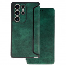 Razor Leather Book Carcasa pentru Samsung Galaxy A22 5G dark green