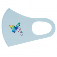 Reusable protective face mask - Butterfly Albastru