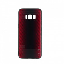 Husa pentru Samsung Galaxy S8 - Husa Pro Shield Glass Rosu cu Efect Gradient