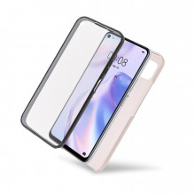 Husa Samsung Galaxy A41 - 360 Fully cu Spate din Policarbonat si Folie din Silicon - Crem