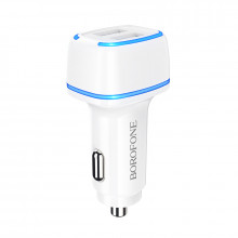 Incarcator Auto Borofone BZ14 Max - 2xUSB - 2,4A white