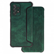 Razor Leather Book Carcasa pentru Samsung Galaxy A32 4G dark green
