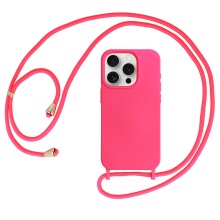 Strap Silicone Case for Iphone 15 Pro design 1 pink