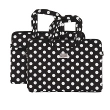 Wonder Briefcase Laptop 17 inches black polka-dot