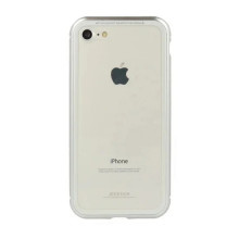 Husa Luphie magnetica pentru Iphone XR, transparent cu margini argintii, POK024836